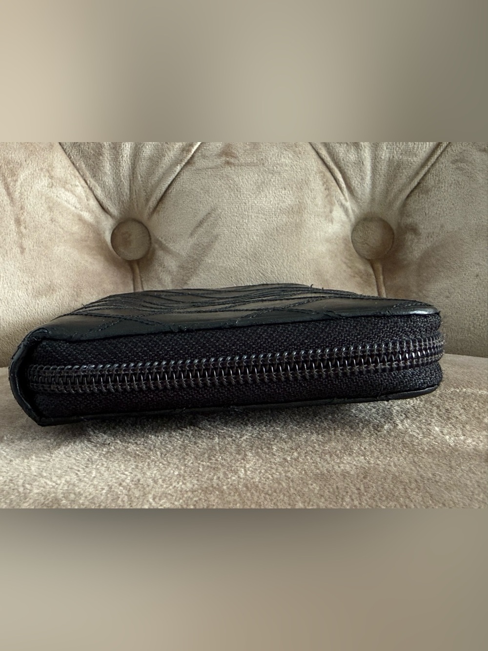 CHANEL Bicolore Quilted CC Logo Lambskin Zip Around Long Wallet - Picture 6 of 12